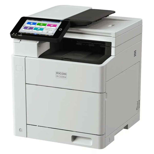 Ricoh M C320FW Color Laser Multifunction Printer – Compact Design, WiFi, Duplex, Print/Copy/Scan/Fax