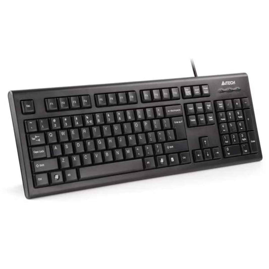 A4Tech KR-85 Wired Keyboard – Comfort Keys, FN Hotkeys, USB (Black)