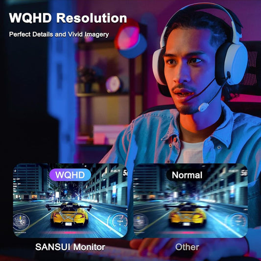 SANSUI ES-G27F2 27" FHD Gaming Monitor – 165Hz, 1ms, IPS, Adaptive Sync, HDMI 2.0 & DP 1.4 (Black)