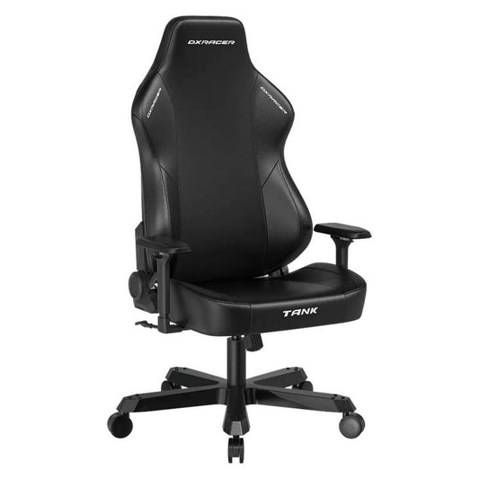 DXRacer Tank Series Gaming Chair, 4D Adjustable Armrests, Magnetic Headrest & Lumbar Support, PU-Coated Silent Casters, 90°~135° Back Recliner, Class 4 Hydraulics, XXL Size, Black | GC/XXLTM23LTA/N