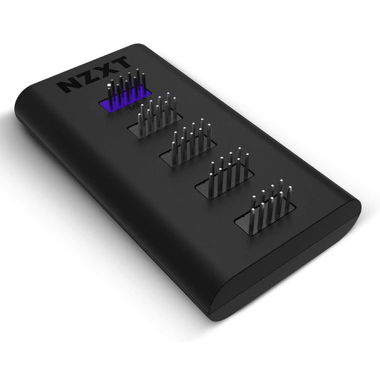 NZXT Internal USB Hub Gen 3 AC-IUSBH-M3 Additional 4 USB 2.0 Devices Magnets, 3M Dual Lock 5V DC internal Connector Black