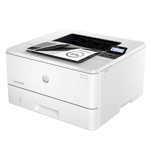 HP LaserJet Pro 4003n A4 Monochrome Laser Printer – Up to 42 ppm, 1200 × 1200 dpi, 900-Sheet Capacity, USB & Ethernet, LCD Display, White | 2Z611A