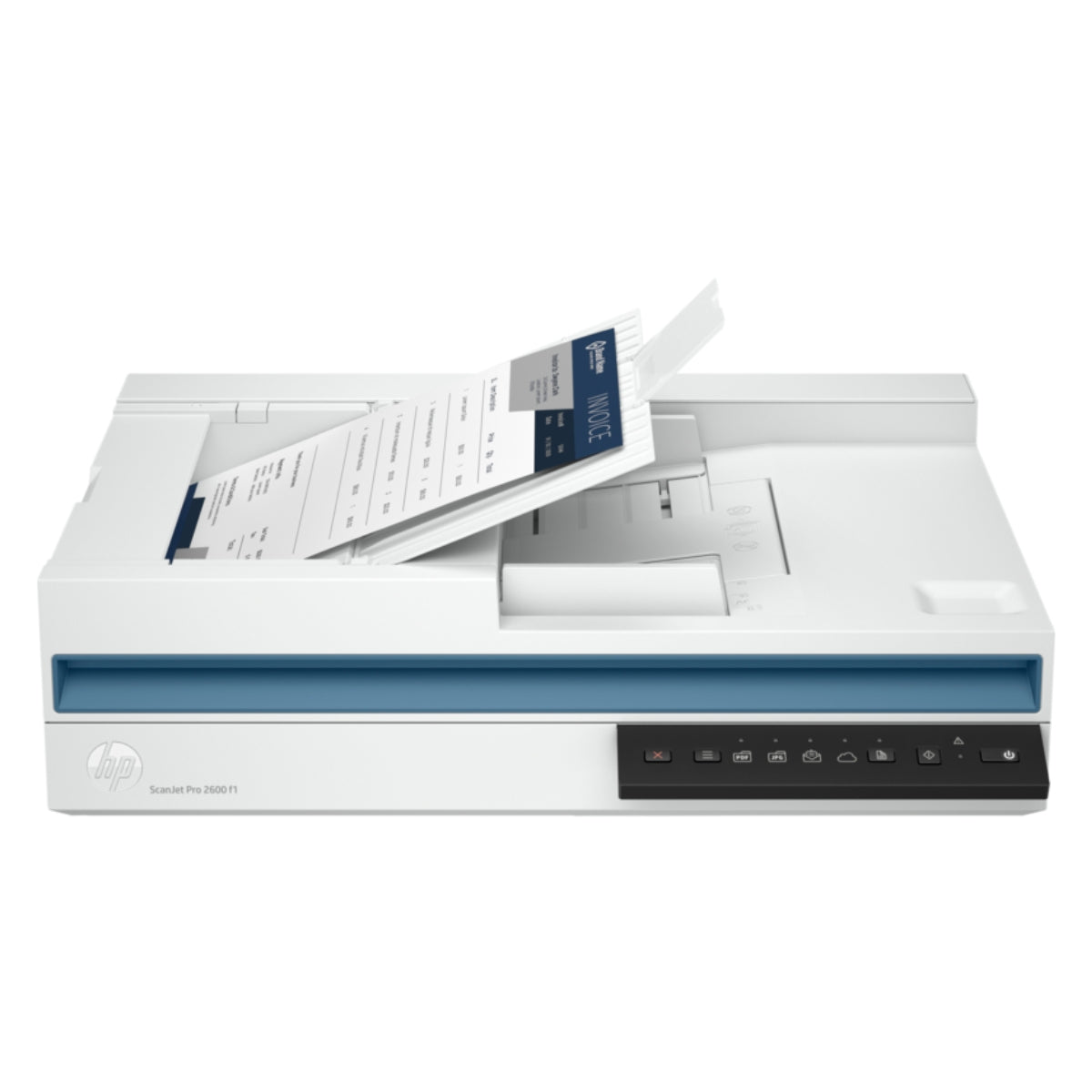 HP ScanJet Pro 2600 f1 Scanner, Fast 2-Sided Scanning & Auto Document Feeder, 1200x1200 dpi Resolution, Up to 25 ppm Scan Speed, 60 Sheets Automatic Document Feeder Capacity, USB 2.0, White | 20G05A
