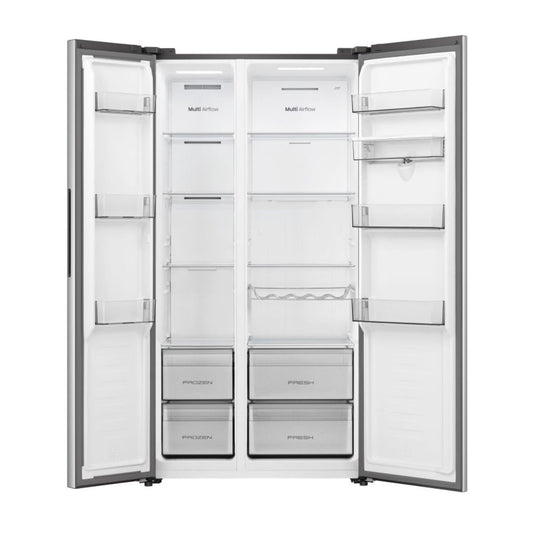Hisense RS3P725NMI Side By Side Refrigerator | Gross 725L | Total No Frost | Inverter Compressor | Water Dispenser | Inox