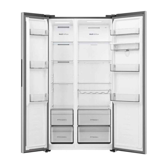 Hisense RS3P725NMI Side By Side Refrigerator | Gross 725L | Total No Frost | Inverter Compressor | Water Dispenser | Inox