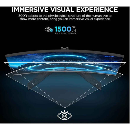 KOORUI 24E6CA Curved Gaming Monitor – 24" FHD VA Display, 165Hz Refresh Rate, 1ms Response Time, sRGB 99% Color