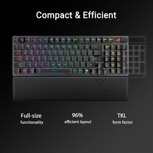 Asus ROG X901 Strix Scope II Gaming Keyboard – -96% Layout, English & English-Arabic, Tri-Mode, Hot-Swappable, RGB