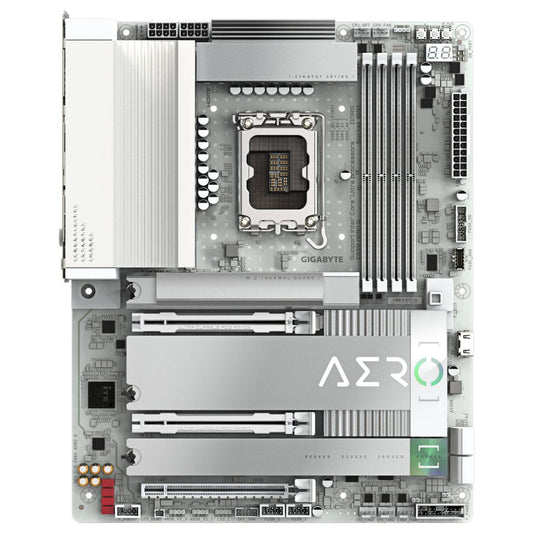GIGABYTE Z890 Aero G LGA 1851 ATX Motherboard, Intel Z890 Express Chipset, 4x DDR5 DIMM Slots, Up to 256GB Max Memory, Wi-Fi 7 & BT5.4, 2x PCIe 5.0 x16 Slots, 5 x M.2 Slots, White | Z890-AERO-G