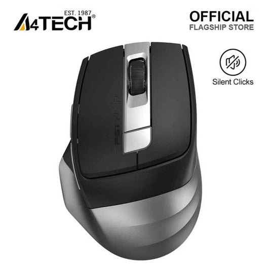 A4Tech FB35S Dual Mode Wireless & Bluetooth Mouse – Silent Click, 2000 DPI, Multi-Device, Grey