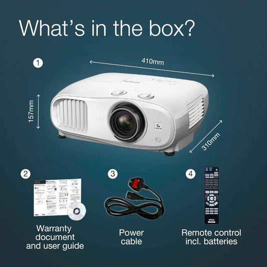 Epson EH-TW7100 3LCD 4K PRO-UHD Home Cinema & Gaming Projector – 3000 Lumens, BT Connect, Up to 500″ Display