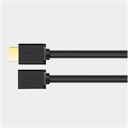 UGREEN HD107 HDMI Male to Female Cable | 4K × 2K @ 60Hz | HDMI 1.4 | 10.2Gbps | Full HD & 3D | Black | 10141