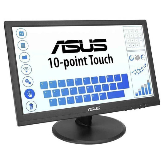 ASUS VT168HR Touch Monitor, 16" 1366x768 WXGA Touch Display, 60Hz Refresh Rate, 5ms Response Time, 262K Display Colors, TN Panel, 16 9 Aspect Ratio, HDMI/VGA, Black | 90LM02G1-B04170