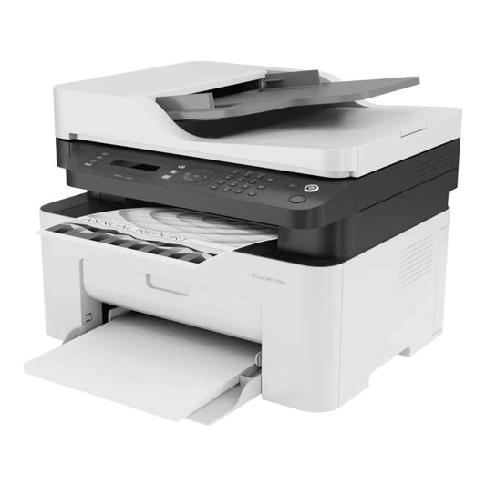 HP MFP 137fnw Multifunction Laser Printer, Print/Copy/Scan, 20ppm Printing Speed, Ethernet Interface, 150 Sheets Input Capacity, 128MB RAM Size, White | 4ZB84A