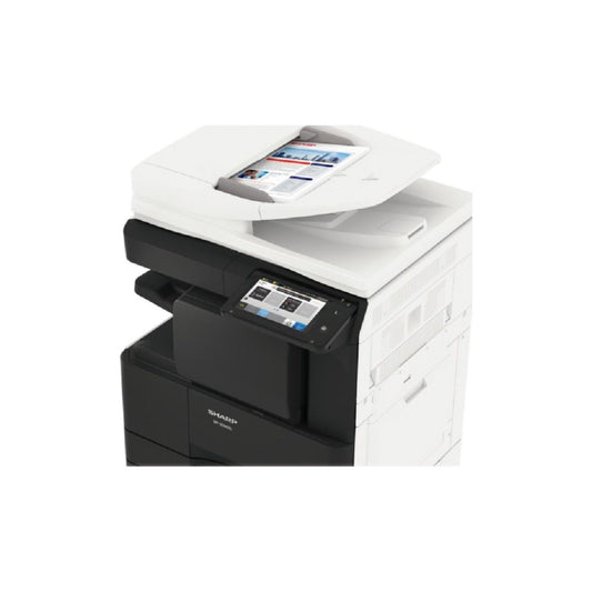 Sharp BP-30M28 7'' LCD Touchscreen Multi-Functional Printer, A3 Black & White Photocopier, Print/Scan/Fax/File, RAM 128GB, Standard 1100 Sheets Capacity, 28 B/W Ppm, 220 - 240V, Black White | BP-30M28