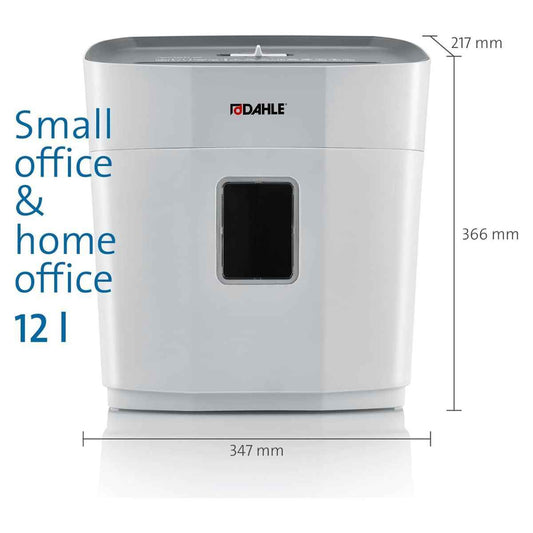 Dahle PaperSAFE PS100 Cross Cut Shredder, 5 x 18mm Particle Cut, P-4 Security Level, 5 Sheets Capacity, 12L Bin | DHL 23100-16609