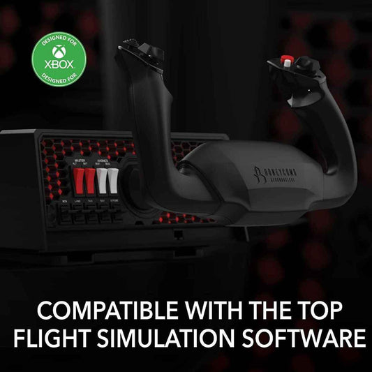 Honeycomb Aeronautical Alpha Flight Controls XPC, Xbox Series X|S & PC Flight Simulator Yoke System, 180° Yoke Rotation, 8-Way Hat Switch, Universal Panel Mounting, Black | HC003653