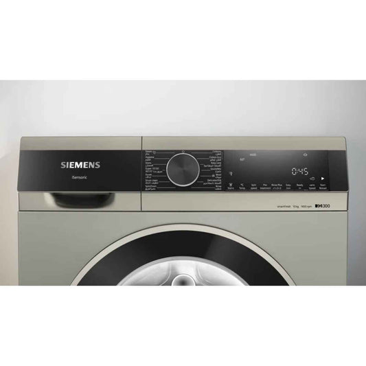 Siemens iQ300 WG54A20XGC 10kg Front-Load Washing Machine – Silver Inox, Stain Removal, Compact footprint