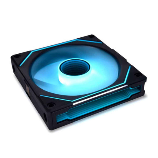 Lian Li SL-Infinity 120 RGB UNI Fan – Infinity Mirror Design, 2100 RPM, 61.3 CFM Airflow, Triple Pack with Controller | Black / White