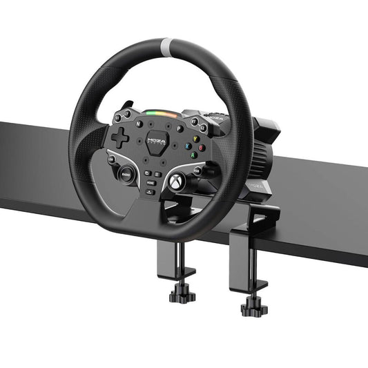 MOZA R3 Licensed Steering Wheel and Pedals Bundle, for Xbox PC 3.9Nm Direct Drive WheelBase, 11" Racing Wheel, Pedals and Desk Clamp All in One Gmaing Racing Simulator | RS053-R3