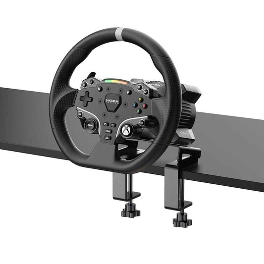 MOZA R3 Licensed Steering Wheel and Pedals Bundle, for Xbox PC 3.9Nm Direct Drive WheelBase, 11" Racing Wheel, Pedals and Desk Clamp All in One Gmaing Racing Simulator | RS053-R3