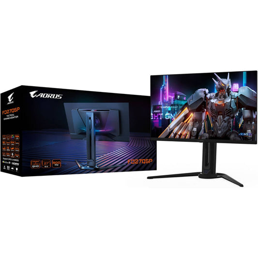 Gigabyte AORUS FO27Q5P 27" QD-OLED Gaming Monitor – 500Hz, 0.03ms (GTG), QHD, HDR, FreeSync & G-SYNC Compatible (Black)