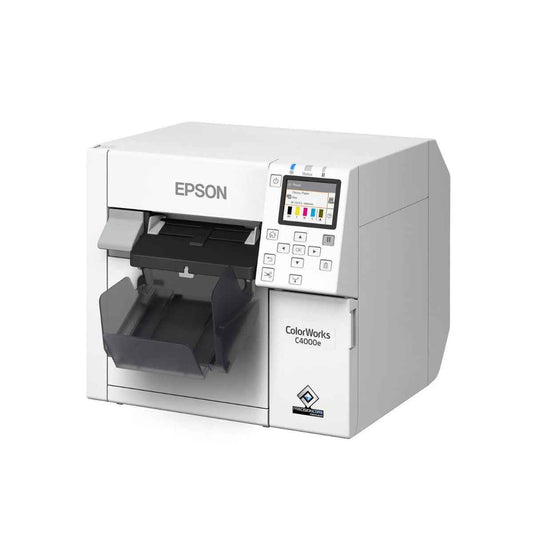 Epson ColorWorks C4000e (BK) Colour Label Printer | 1200 x 1200 DPI | 100 mm/s | USB | Autocutter | C31CK03102BK
