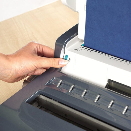 Fellowes Quasar Wire Binding Machine | 15 Sheet Punch Capacity | 130 Sheet Binding Capacity | 14mm Maximum Wire Size | Manual Wire Binder | Grey | 5224101