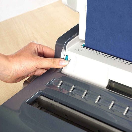 Fellowes Quasar Wire Binding Machine | 15 Sheet Punch Capacity | 130 Sheet Binding Capacity | 14mm Maximum Wire Size | Manual Wire Binder | Grey | 5224101