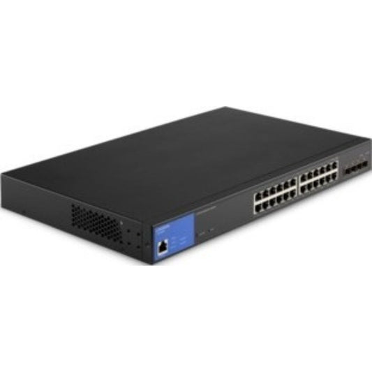 Linksys LGS328MPC 24-Port Managed Gigabit PoE+ Switch – Layer 3, 410W PoE, 10G SFP+ Uplinks