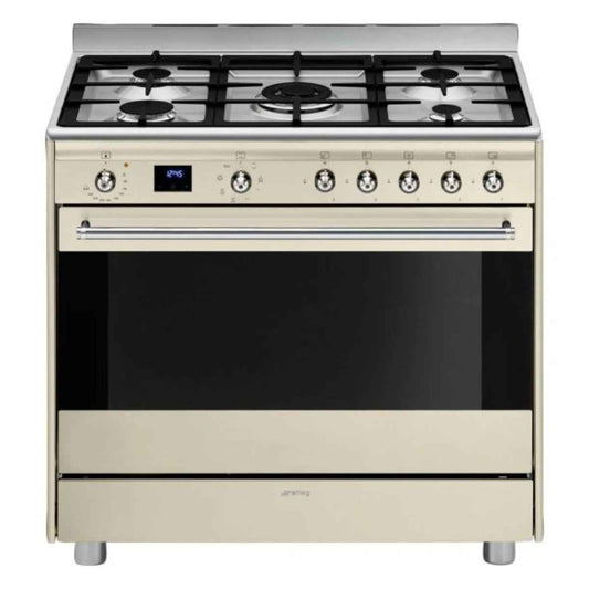Smeg SSA91MAP2 Concert Combination Cooker – 90×60cm Dual-Fuel Freestanding with Gas Hob & Electric Oven Premium Italian-Design Cooker Built for Spacious UAE Kitchens