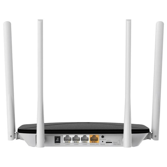 MERCUSYS MB135-4G AC1200 4G LTE Router | 150 Mbps Cat 4 | Dual-Band Wi-Fi 5 | Nano SIM | 4 Fast Ethernet Ports | 4 Antennas