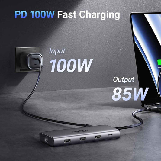 UGREEN Revodok Pro 210 10-in-1 USB-C Hub | 2x HDMI | 5Gbps USB-C | USB-A 3.0 | 2x USB-A 2.0 | 100W PD | RJ45 | SD/microSD | 15534