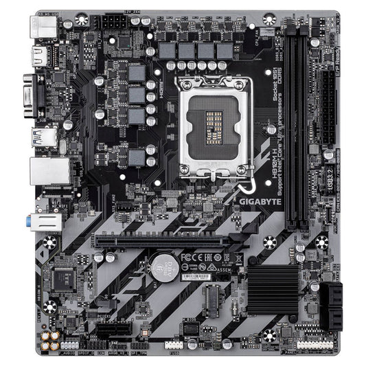 GIGABYTE H810M H LGA 1851 Micro ATX Motherboard, Intel H810 Chipset, 2x DIMM DDR5 Slots, Up to 128GB Max Memory, 1x PCI Express x16 Slot, 1x M.2 Connector | H810M-H