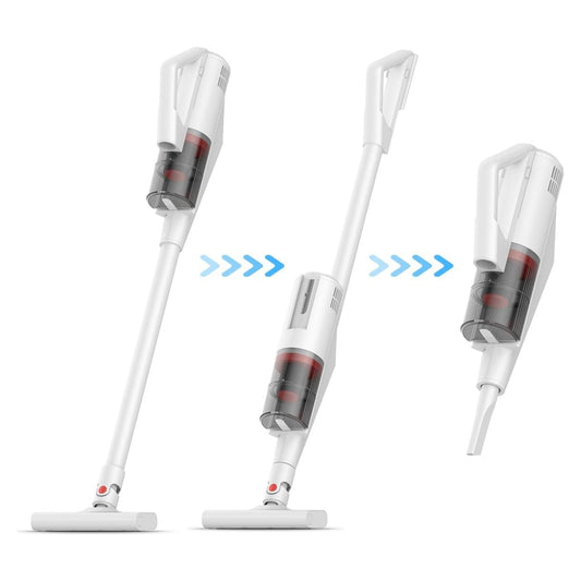 Deerma DX888 3-in-1 Portable Vacuum Cleaner, With 18000Pa Strong Suction Power, 500ml Dust Bag, Handheld Vacuum, Side Cyclone Duct System, Slim Model Structure, White