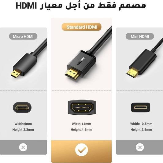 UGREEN HDMI Extension Cable | 4K HDMI Extender | Male to Female | 2, 5 Meter | For PS5, PS4, Switch, Roku, Blu-ray & PC | 10142, 10146