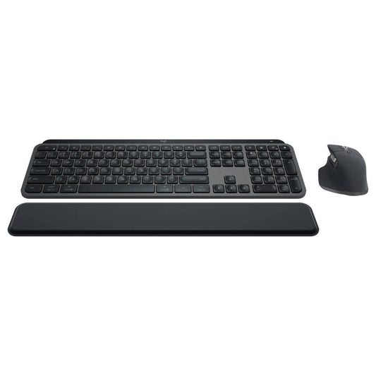 Logitech MX Keys Combo for Business Gen 2, Full-Size 108 Keys, Perfect Stroke Scissor Typing, 8000 DPI, Darkfield Sensor, MagSpeed, English-Arabic Layout, Wireless Connectivity, Black