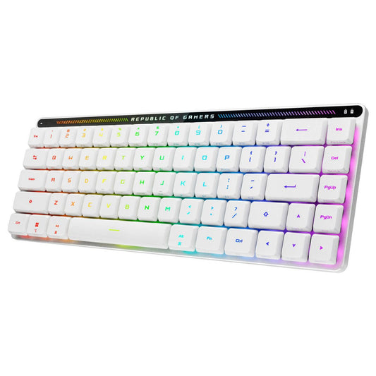 Asus ROG Falchion RX Low Profile Gaming Keyboard – 65% Compact, Tri-Mode Wireless, Optical Switches, Touch Panel, Aura RGB