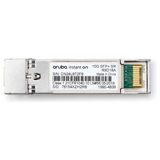 HPE Aruba Networking 10G SFP+ LC SR 300m OM3 MMF Transceiver – 10GbE Multimode Optical Module