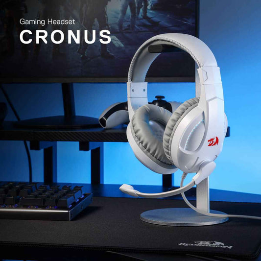 Redragon H211W Cronus Gaming Headphones, 40mm Sound Unit, Surround Sound, Flexible Mic, Noise-Cancelling Mircophone, Dynamic RGB Backlight, Wired Connectivity