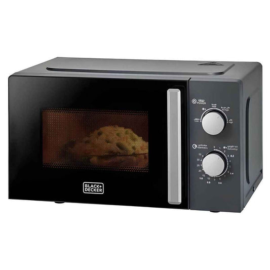 BLACK+DECKER Microwave Oven | 20L Capacity | 700W Power Output | 30-Minute Timer | 5 Power Levels | Compact Kitchen Design | Black | MZ2015P-B5