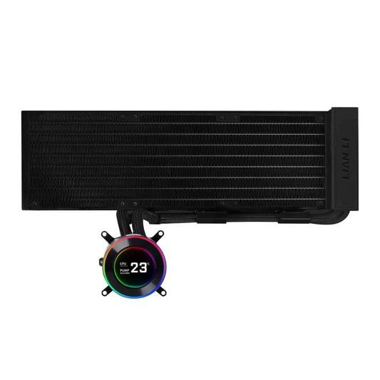 Lian-Li HydroShift II LCD-C 360CL Liquid CPU Cooler – 2.1" IPS Display, 2500 RPM Pump, No Fans Included, Aluminum Radiator | Black | GHS2LCD36B