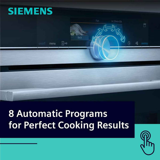 Siemens iQ500 Built In Microwave BE555LMS0M, 60cm, 900 Watts Power, 25 Liters Capacity, CookControl8, 5 Power Levels, Integrated Cleaning system, Grill Function, Black/Stainless Steel