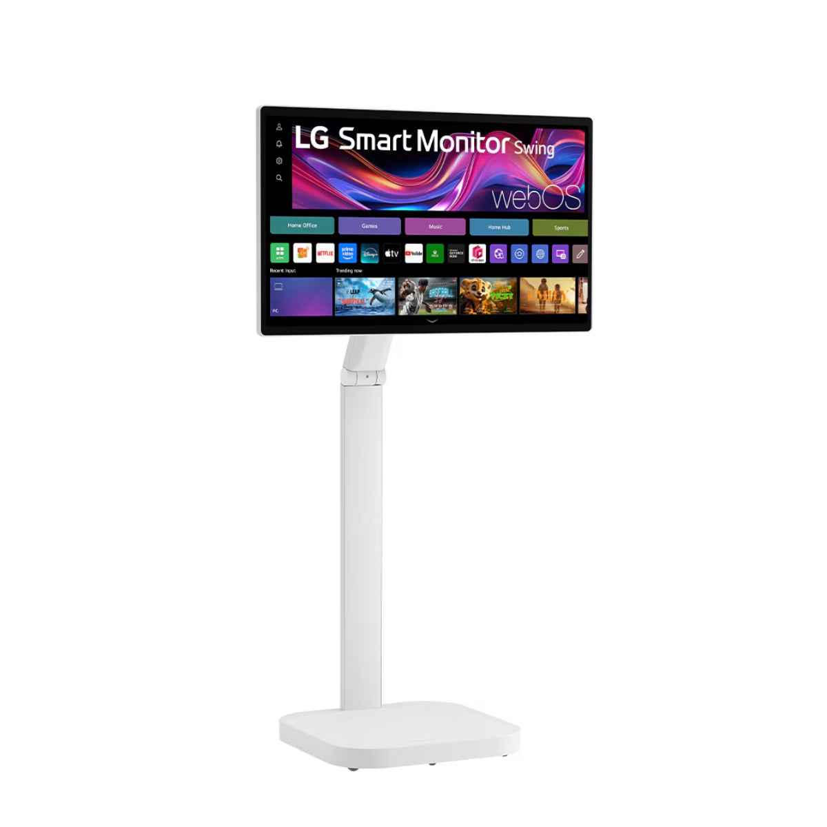 LG Smart Monitor Swing, 32" IPS Display, 4K UHD Resolution, 60Hz Refresh Rate, 5ms (GtG) Response Time, AirPlay 2, Screen Share, Bluetooth, WebOS, White