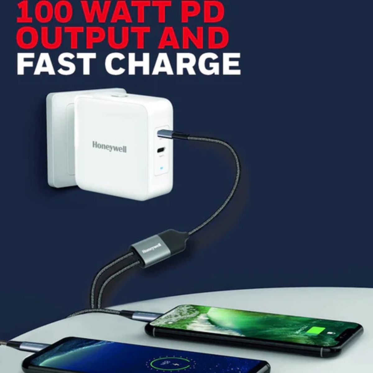 Honeywell Type-C to Dual Type-C Charge & Sync Cable, 1.8Mtr