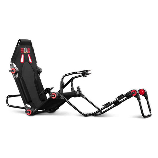 Next Level Racing F-GT Lite Cockpit, Foldable, Adjustable Wheel, Gear Shifter, Pedal Positions & Angle, Black | NLR-S015