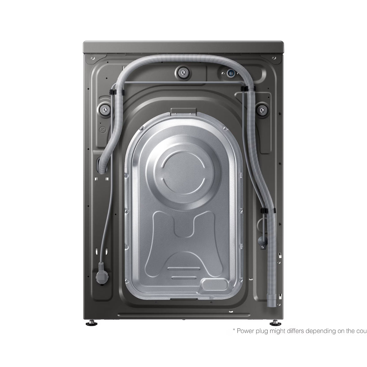 Samsung WW5000T 8 kg Front-Load Washing Machine WW80TA046AX/GU with Eco Bubble™, Hygiene Steam, 1400 rpm, Inox / Platinum Silver