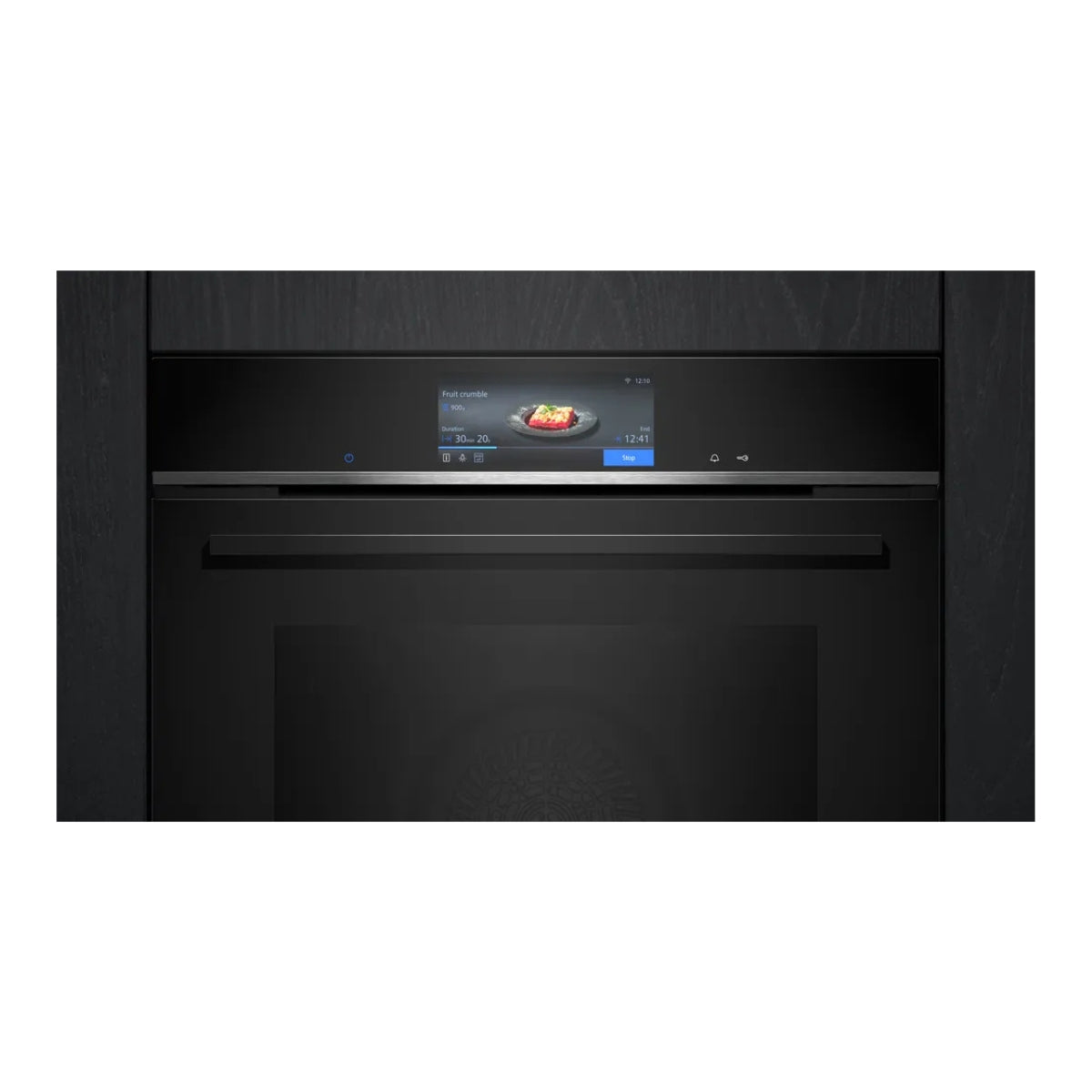 Siemens iQ700 60 cm Home Connect Built in Electric Oven with Fan, 15 Cooking Functions, HB778GNB1M