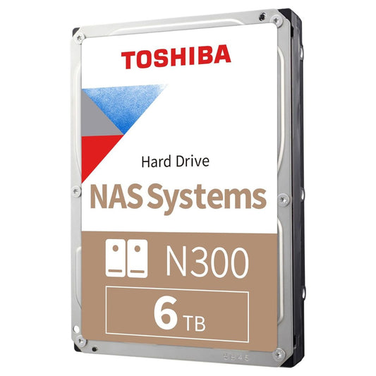 Toshiba N300 3.5" NAS Hard Drive – 4TB to 22TB, High-Reliability Storage for NAS Systems