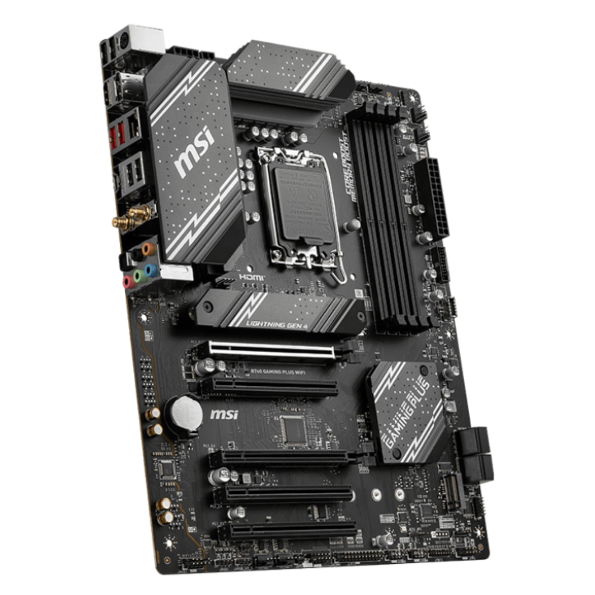 MSI B760 Gaming Plus WIFI DDR5 ATX LGA 1700 Socket Motherboard, Intel B760 Chipset, Dual-Channel Mode, Intel Wi-Fi 6E, 5x PCI-E x16 Slot, 2x M.2 Storage