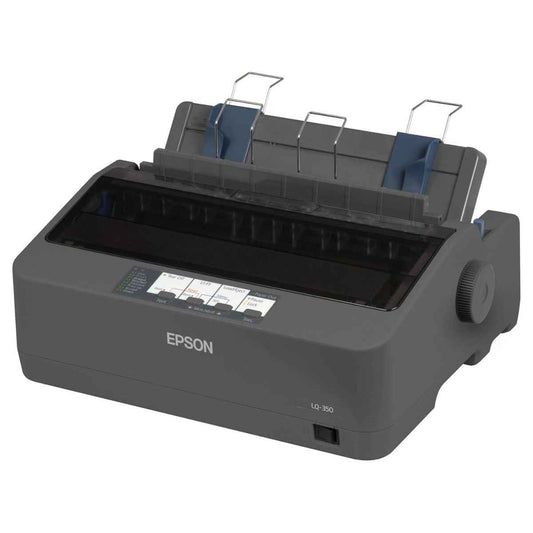 Epson LQ-350 Impact Dot Matric Printer, 360 x 180 DPI Resolution, 24-Pin, 80-Column, 10 CPI - 347 Chars/s, 10,000 Operating Hours MTBF, Gray | C11CC25002